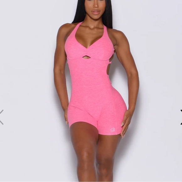 Bombshell Sportswear Tops - Bombshell Sportswear bodysuit Shorts, Hollywood Pink